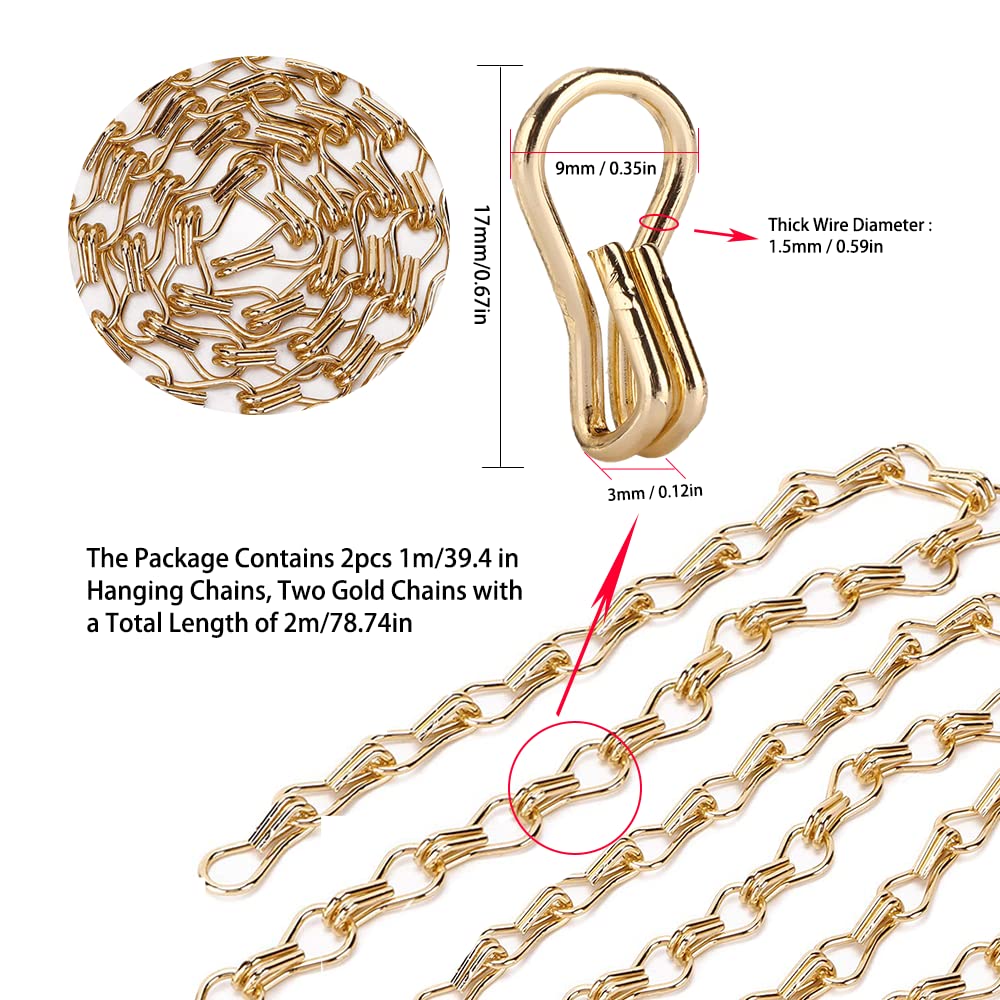 Gold Hanging Chains - Decorative Lighting Chains -2 Gold Hanging Chains - Decorative Lighting Chains -2