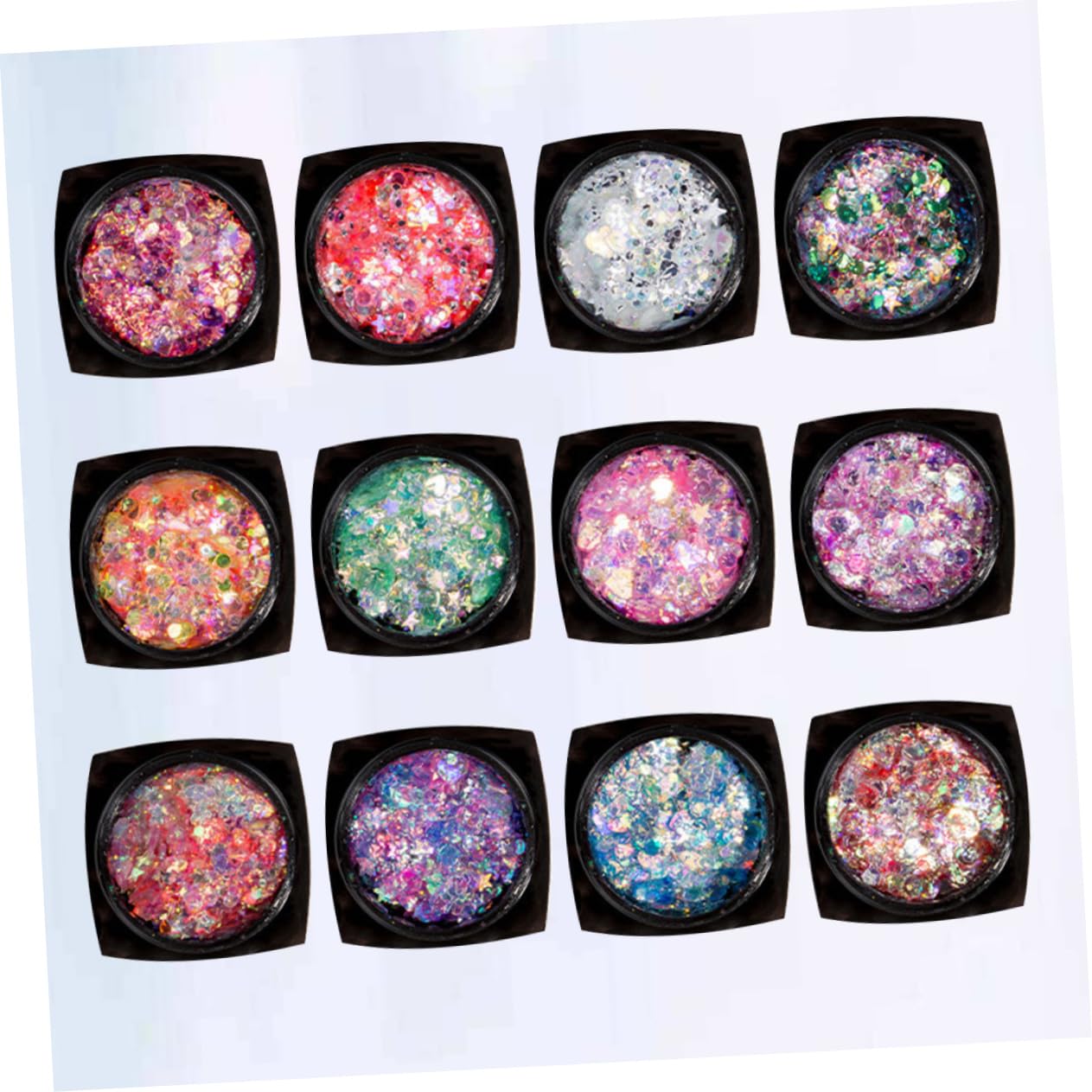 Angoily Set Da 2 Pezzi gel per il corpo con paillettes truccarsi gel per il corpo glitterato gel di paillettes per il viso gel di paillettes per il corpo gel di paillettes per il trucco