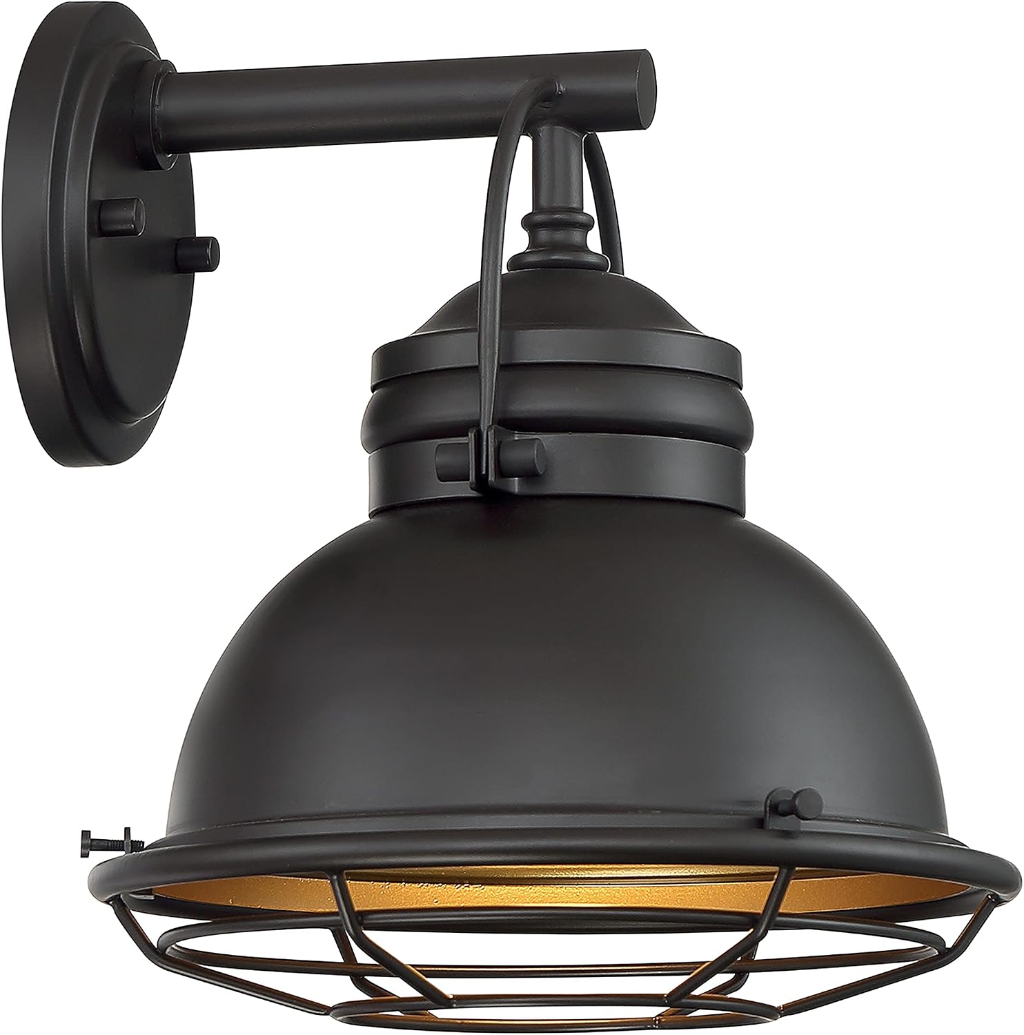 Nuvo Lighting 60/7071 Upton - 1 Light Small Outdoor Wall Lantern, Dark Bronze/Gold Finish