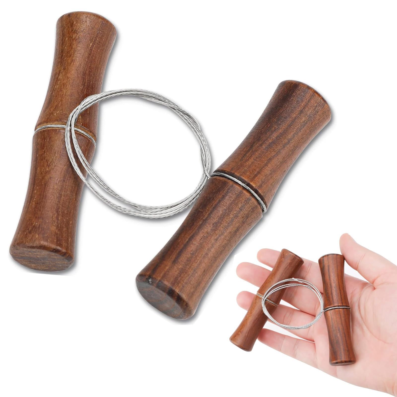 1Pcs Clay & Cheese Cutting Wire - Stainless Steel Twisted Wire with Dual Wooden Handles for Pottery Dough, Ceramics & Art Sculpting