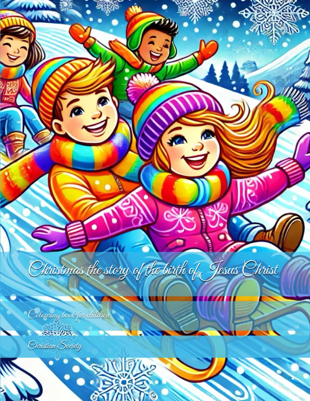 Christmas the Story of the Birth of Jesus Christ: Colouring book for children. Part 1