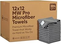 Vista 12 de MW Pro - Paños de limpieza de microfibra a granel al por mayor Morado - Caja: cantidad 384 Tamaño 12 x 12 pulgadas Toallas de microfibra
