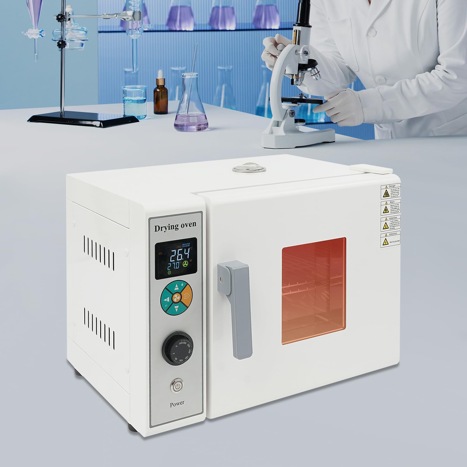 300? Digital Forced Air Convection Drying Oven, 800W Lab Oven Digital Industrial Drying Oven, 33lbs Capacity