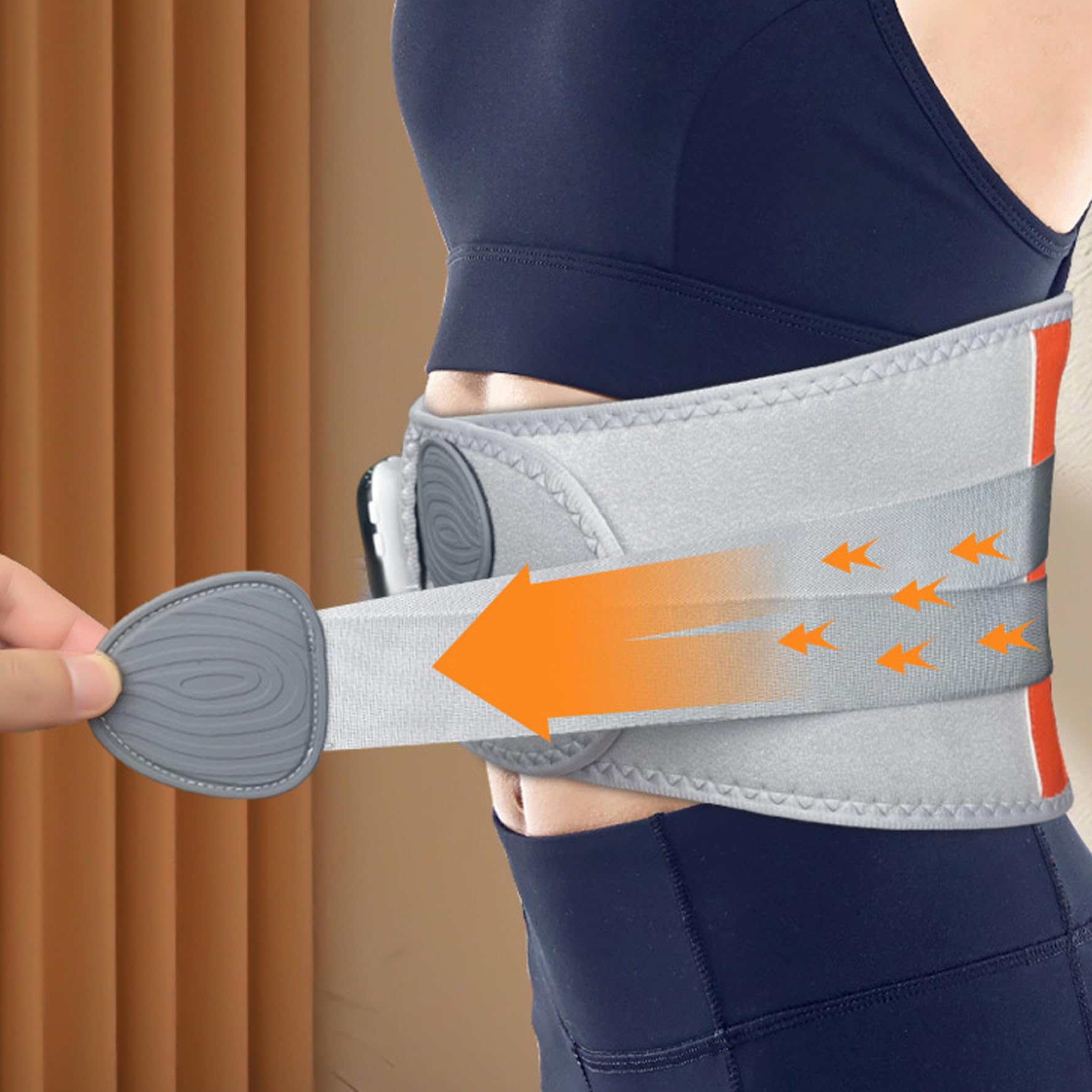 Almohadillas térmicas para aliviar el dolor de espalda, almohadilla térmica inalámbrica de 3 velocidades y 5 niveles de calor, faja lumbar con cinturón térmico y masajeador inalámbrico para mujeres