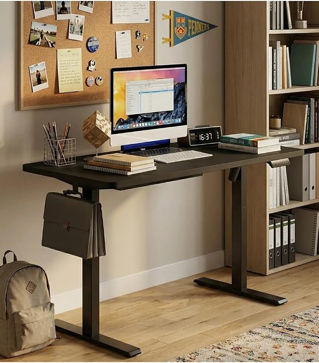 adornist - Yüksekliği Ayarlanabilir Ergonomik Bilgisayar & Çalışma Masası - Tek Motorlu (2 Hafızalı) (Siyah, 120 * 60)