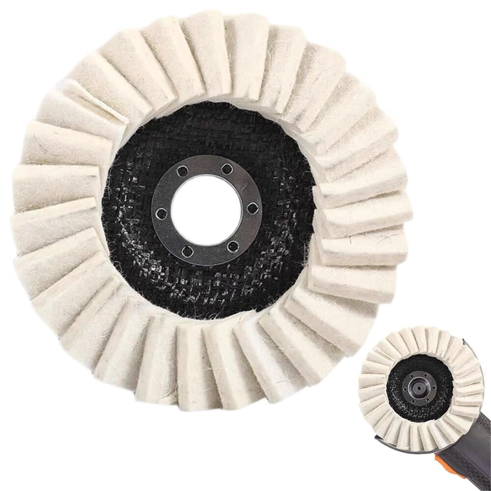 Filcowa tarcza polerska z klapką wełnianą Wool Felt Flap Polishing Disc, 2025 New Felt Flap Disc Abrasives 4-1/2" X 7/8" Arbor, Thicken Polishing Wheel Felt Flap Disc For Angle Grinder, Multi Surface(