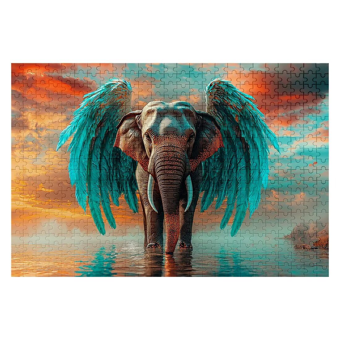Puzzle dla dorosłych, 5000, słoń, 5000 sztuk, dla dorosłych, drewniane gry logiczne ze zwierzętami, klasyczna, edukacyjna, wymagająca gra dla całej rodziny, dekompresja, prezenty dekoracyjne, 156 x