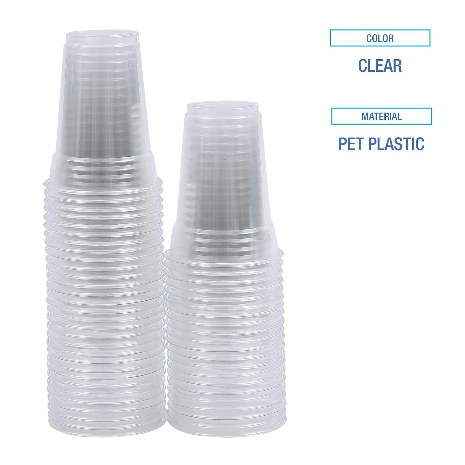 Boardwalk Clear Plastic Cold Cups, 9 oz, PET, 50 Cups/Sleeve, 20 Sleeves/Carton