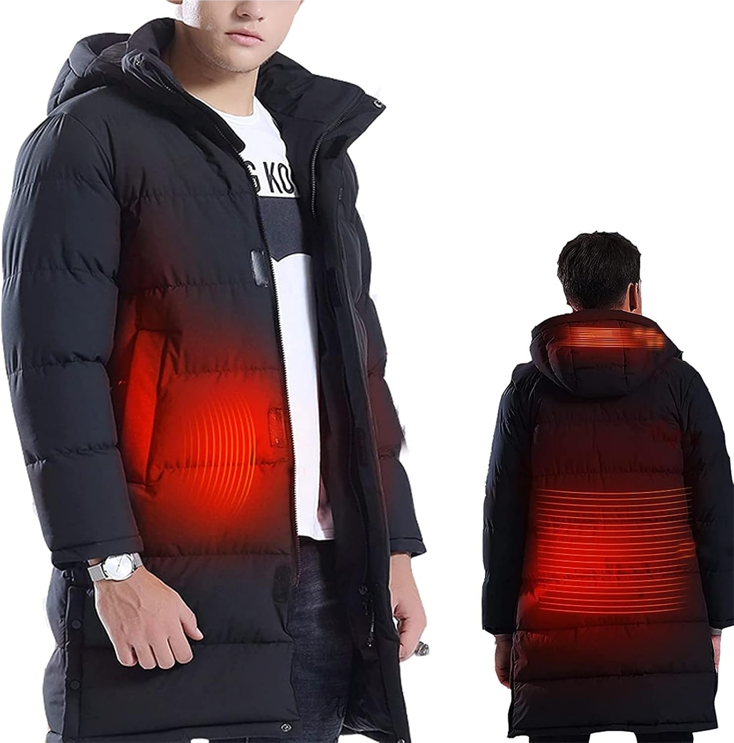 Heated Jacket, Washable Winter Heating Thermal Jackets with Adjustable Temperature Control