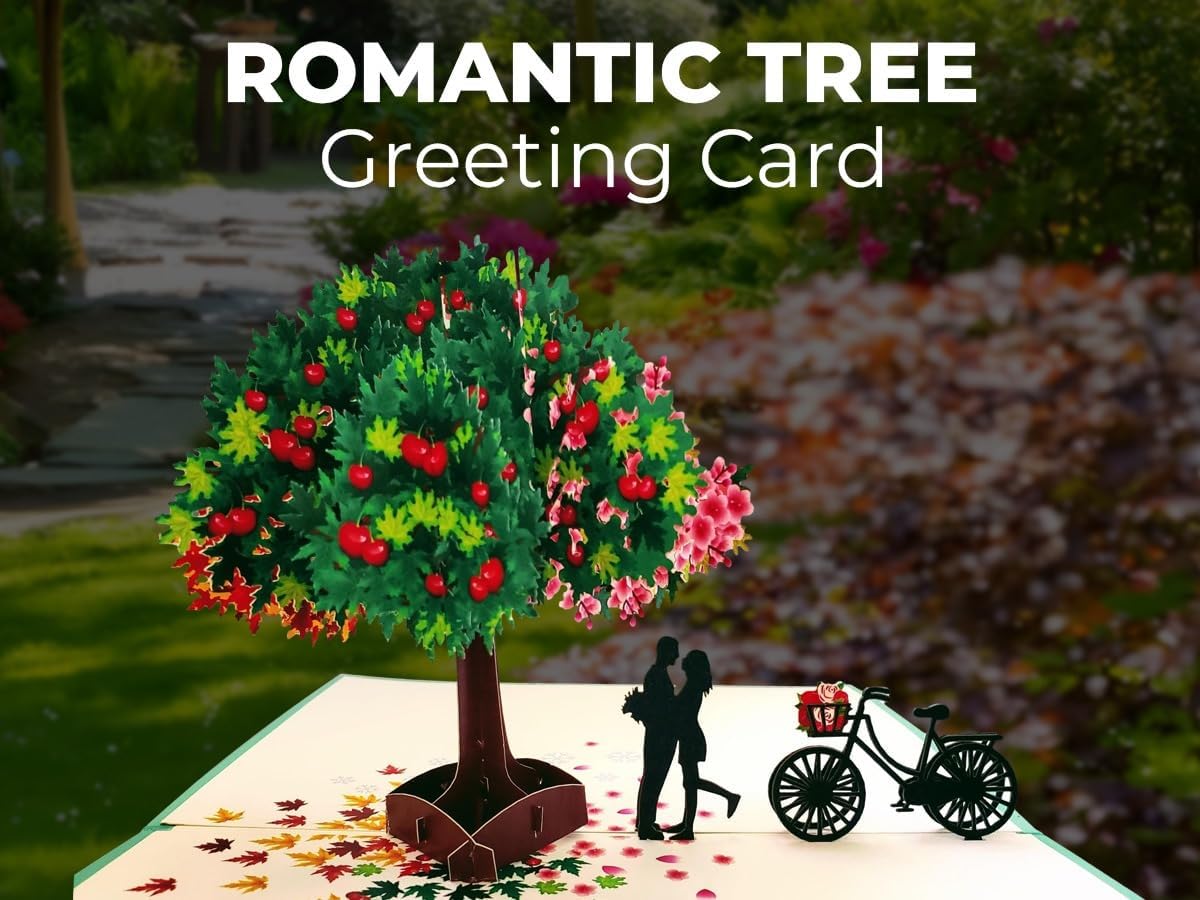 iGifts And Cards Four Seasons Lovers 3D Pop Up Card – Romantic Tree Love Story, Enduring Love Symbol – Anniversary, Proposal, Engagement, Wedding – Couples, Nature Lovers, Travelers – 6" X 8" - Image 8