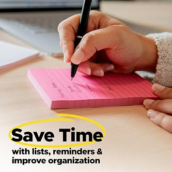 Post-it Super Sticky Notes, 3 in x 3 in, 5 Pads, 90 Sheets/Pad, 2x the Sticking Power, Candy Apple Red