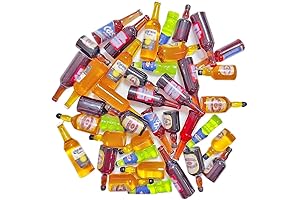 40-Piece Miniature Doll Beer Bottles for Enchanting Displays