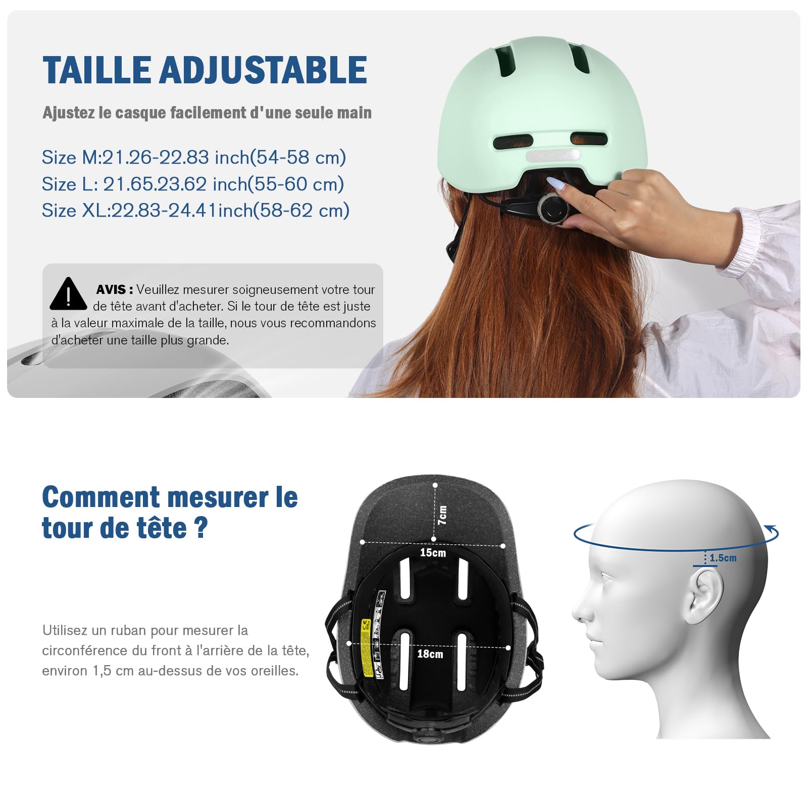 Shinmax Casque de Vélo Adulte avec Peak Intégré - Léger et Aéré, Réglable pour VTT, Vélo de Ville, Route et E-Trottinette