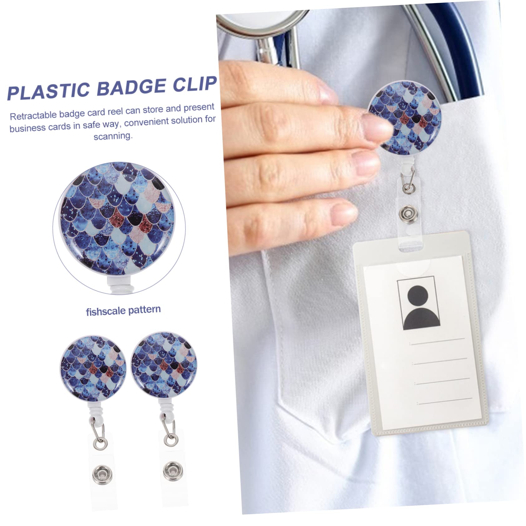 EXCEART 10pezzi Distintivi Retrattabili Glitterati Portabadge Plastica Telescopica Clip Per Badge Adatti Lavoratori Insegnanti Studenti e Volontari