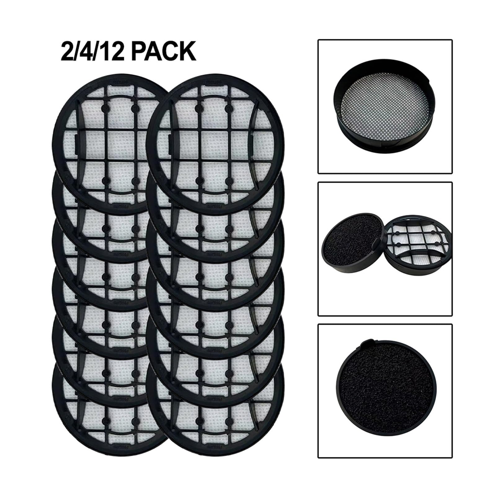 Filtr Z Ramką, Kompatybilny Philips, Bezprzewodowy Zestaw Do Odkurzacza VC-7000 I 8000 XC7053 XC7055(2 pcs)