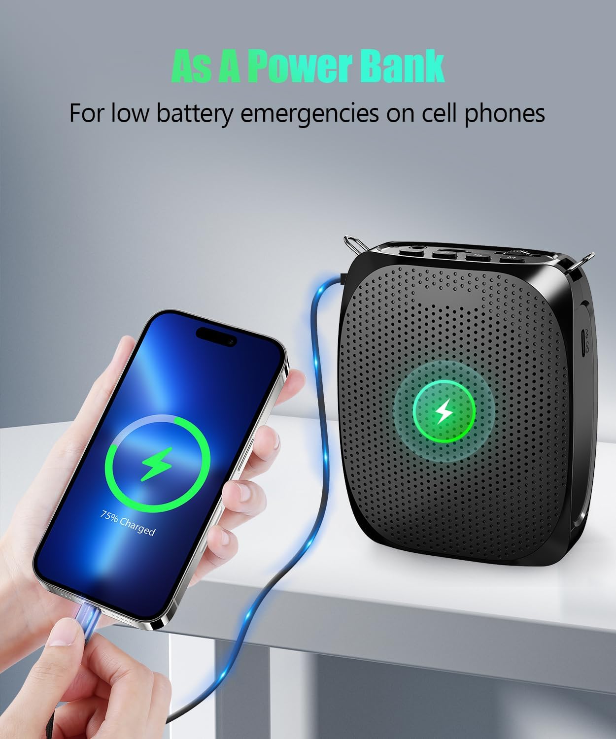 SHIDU Portable Mini Voice Amplifier for Teachers, Voice Amplifier with Wired Microphone Headset, Portable Meagaphone Speaker Mic for Teachers, Classroom