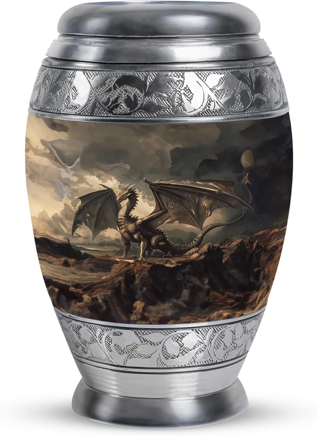Dragon Urn, Urn for Human Ashes - Memorial Urns for Grandparents - Adult Funeral Urn - Small Urns - Mini Urns for Ashes - Keepsake Urn for Male & Female - Pack of 1-3 Inch, Black