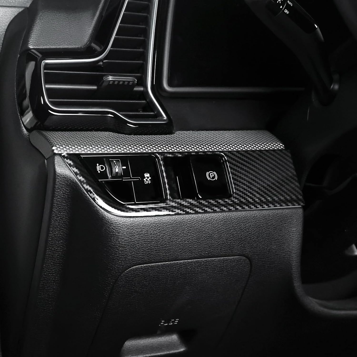 YOUTOOCAR Dashboard Switch Panel Trim Cover Compatible with Kia Sportage 2023-2025 Accessories (Wood Grain)