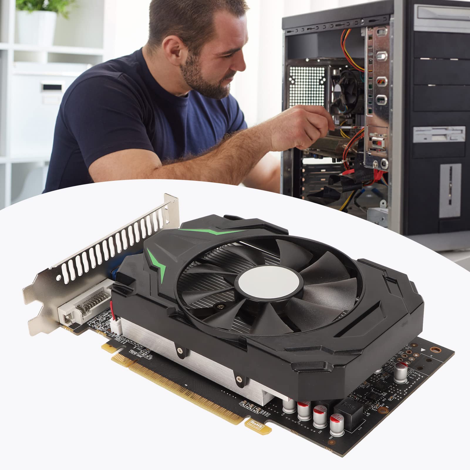 Scheda Grafica a 128 bit per Giochi Mainstream, Scheda Grafica 2G GTS450, Prestazioni Stabili, Scheda Grafica per Giochi GDDR5 a Basso Rumore, Scelta Ideale per Gli Appassionati di Giochi