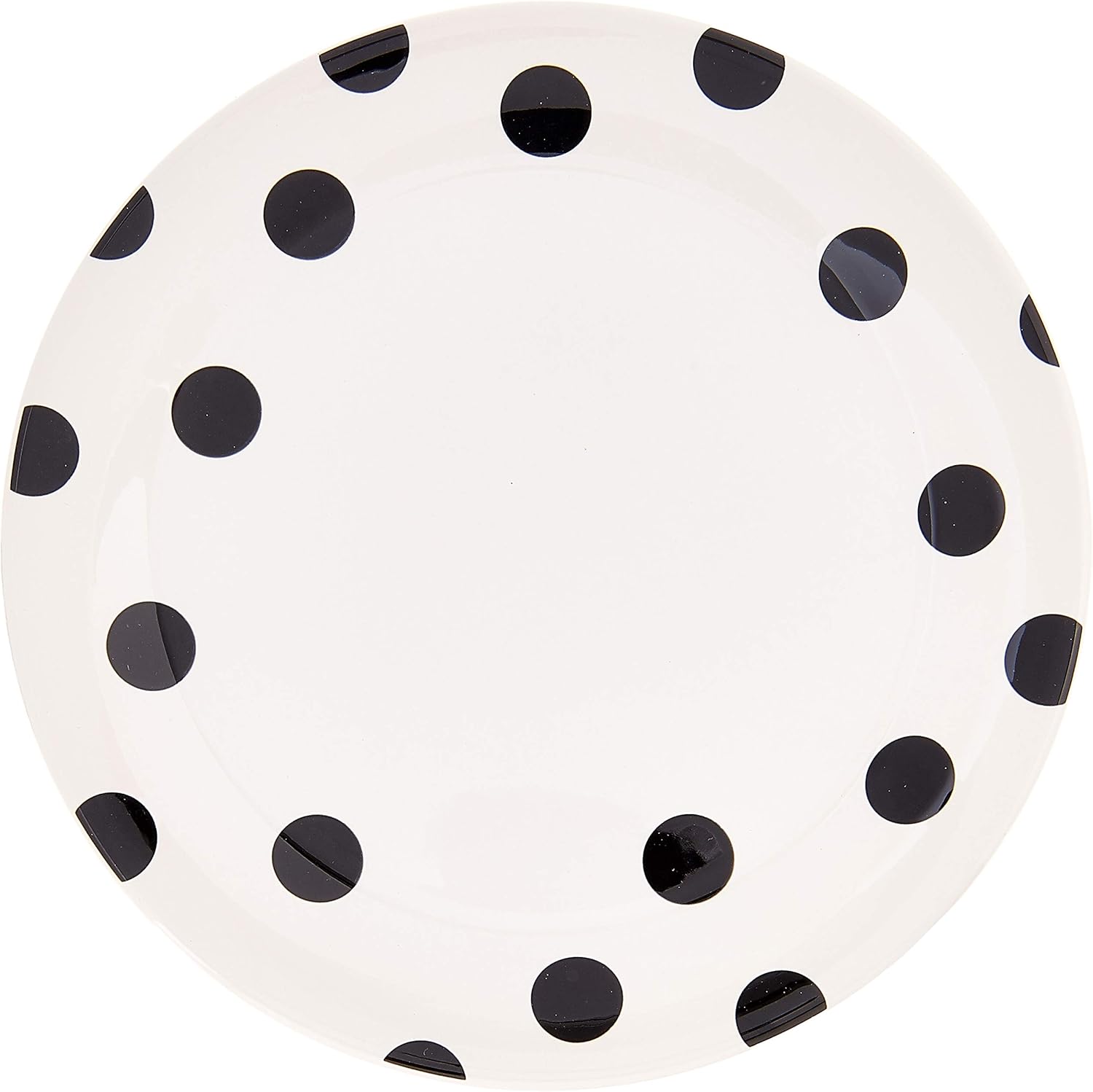 Free Shipping 🛒 Kate Spade Deco Dot 4-Piece Dinner Plate Set, 7.95 LB, Black