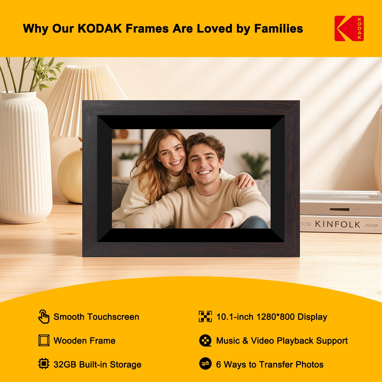 Amazon | KODAK (コダック) 10.1インチ WiFi デジタルフォトフレーム