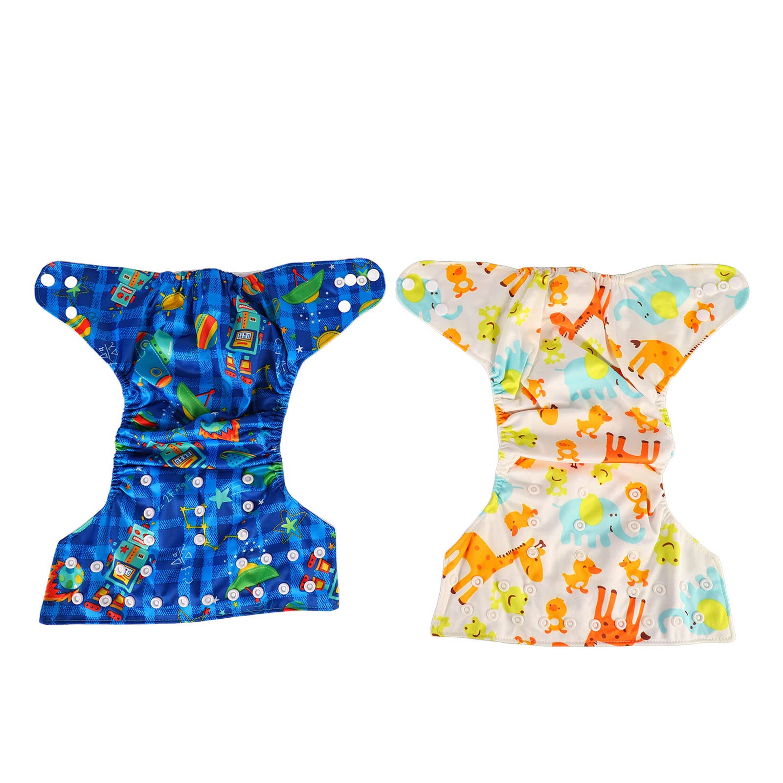 Cloth Diaper, 2pcs Polyester Breathable Baby Cloth Diaper Leakage Proof for Home