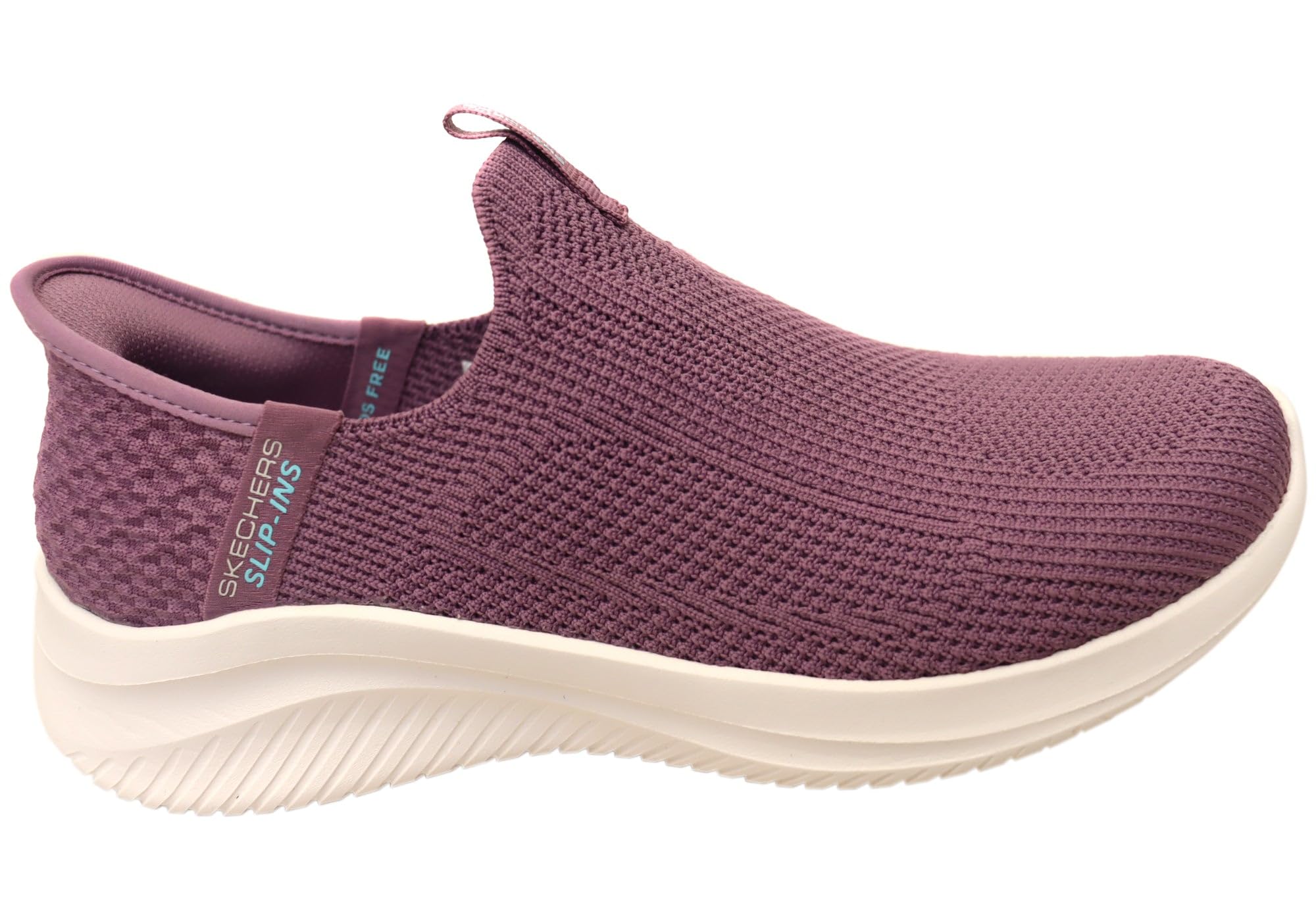 Skechers Women's Ultra Flex 3.0 Easy Win Slip-On Sneakers, Purple Knit/Trim, 4.5 UK