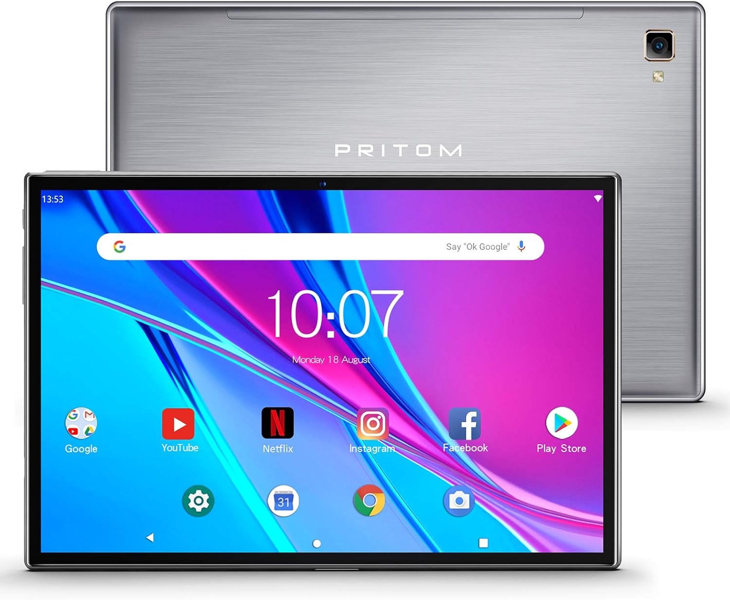 Amazon.com : PRITOM TAB12 10 Inch 5G WiFi Android Tablet, 12GB RAM(6GB ...