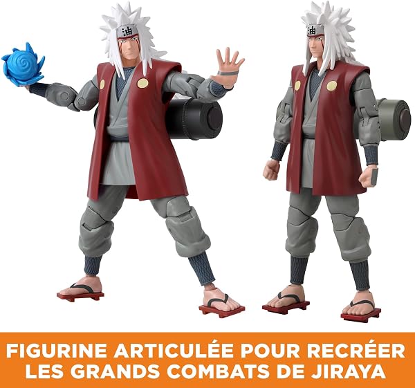 Bandai - Anime Heroes - Naruto Shippuden - Figurine articulée 17 cm - Jiraya - 36965, Jiraiya - 5