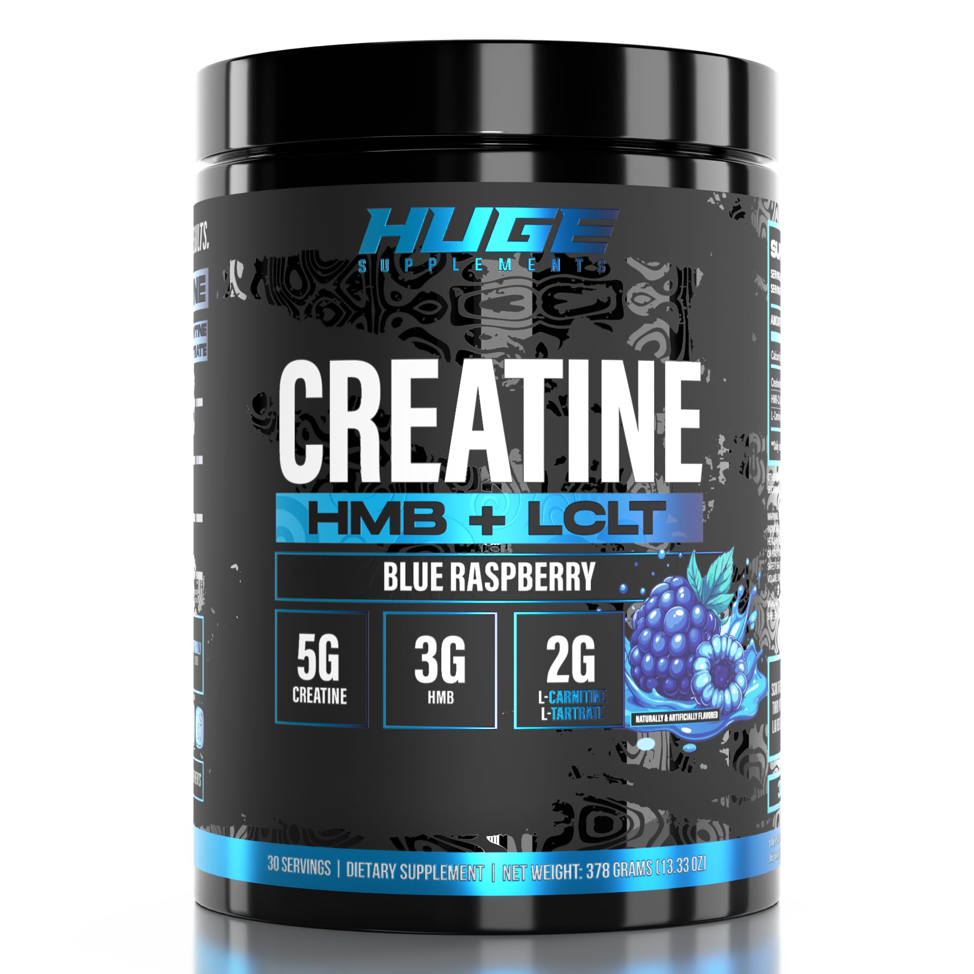 Huge Creatine HMB + LCLT, 5g Micronized Creatine Monohydrate with 3g HMB & 2g L-Carnitine L-Tartrate for Muscle Growth, Increased Strength, Enhanced Recovery & Improved Performance (Fruit Punch) — Amazon image 8