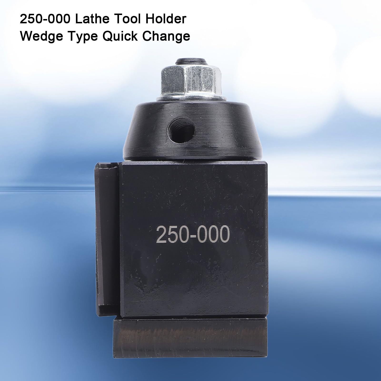 Wedges Type Tool Post Set, CNC Lathe Tool Holder 250-000 High Speed Steel Wedges Type Quick Changing Lathe and Facing Post Holder, Fully Enclosed Structure Square Tools