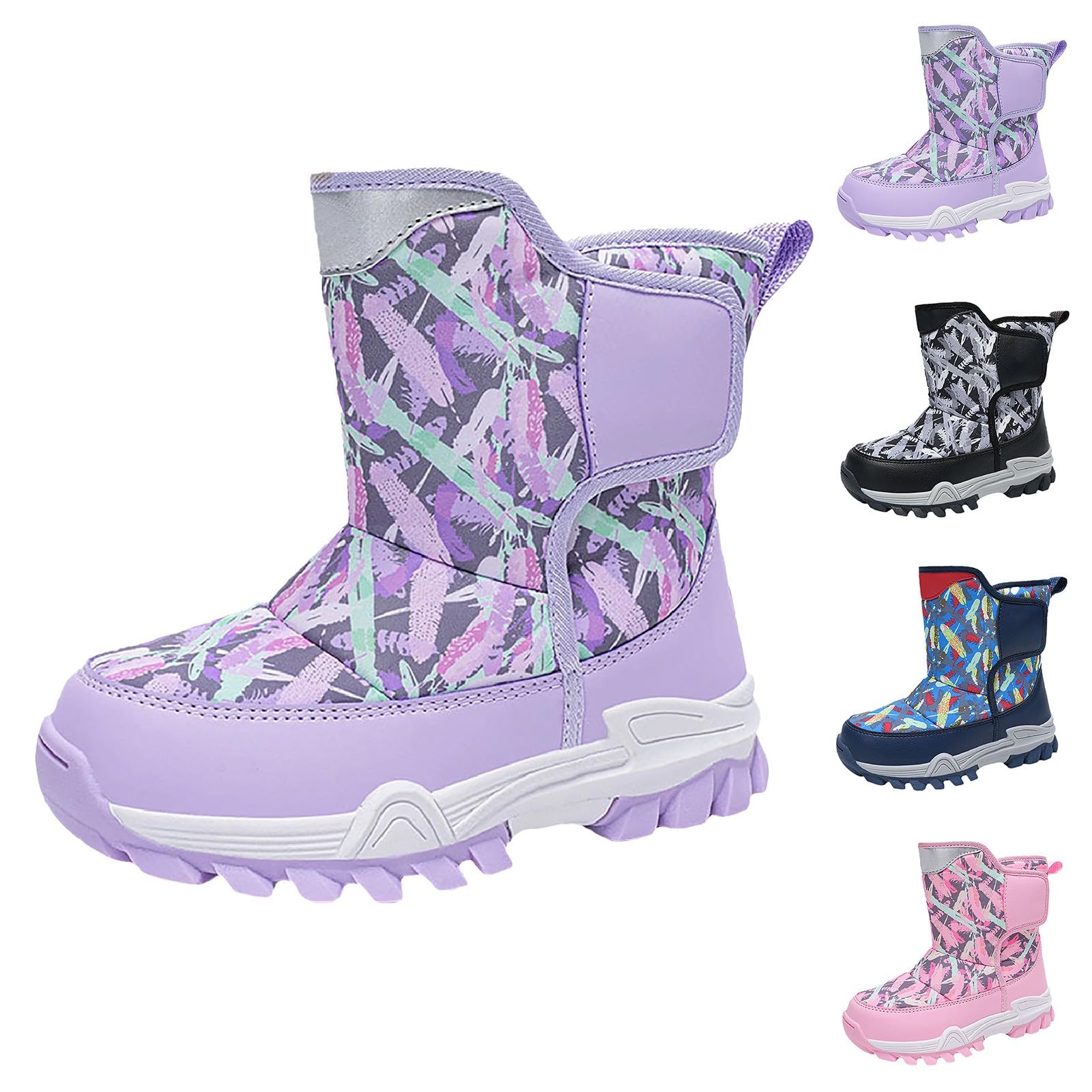 Generisch Stivali da neve per bambini, invernali, caldi, imbottiti, antiscivolo, per attività all'aria aperta, per attività all'aria aperta, per snowboot, comodi stivali termici