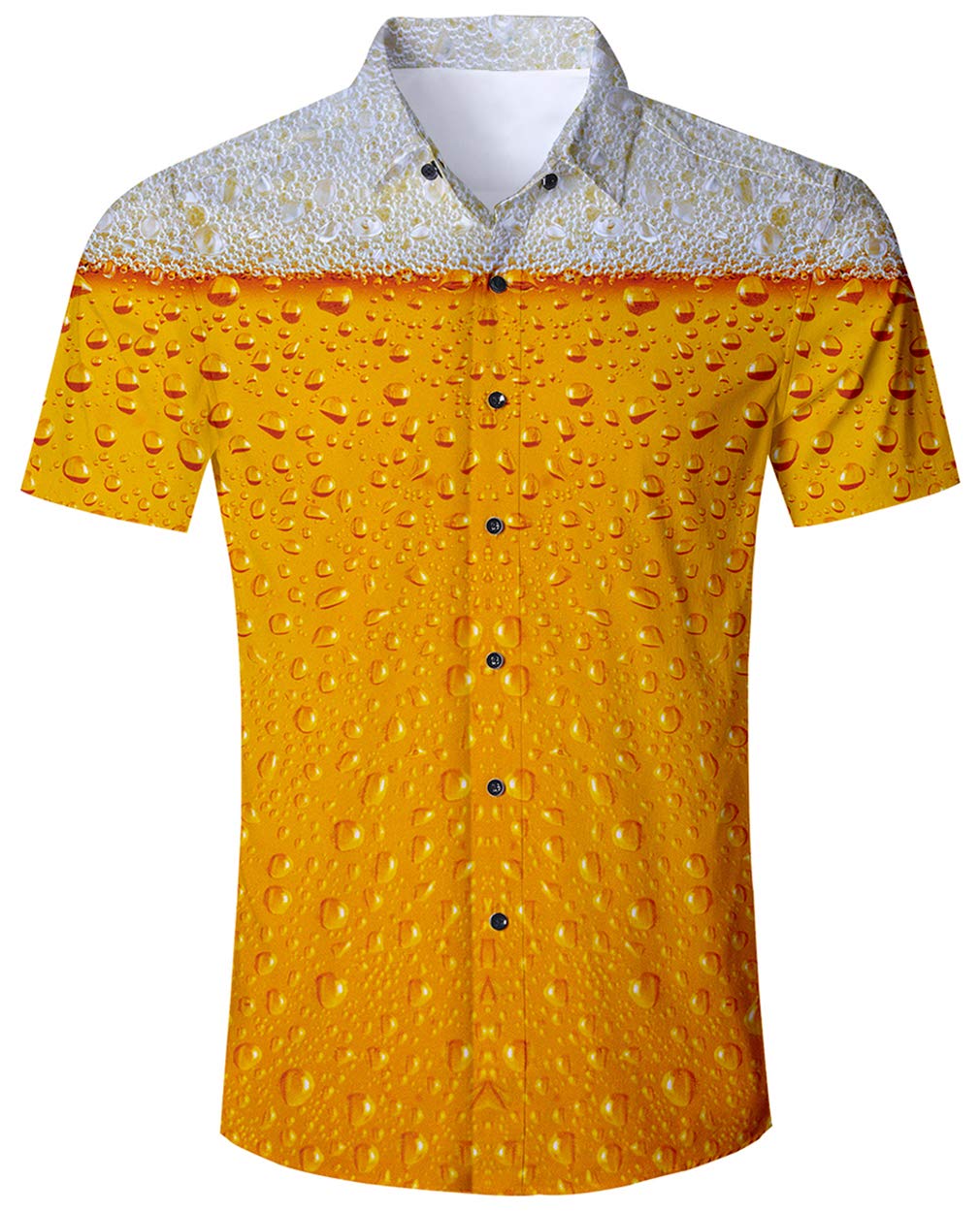 ALISISTER Mens Hawaiian Shirt 3D Print Casual Button Down Ugly Shirts Beach Holiday Aloha Short Sleeve Shirt — view 16