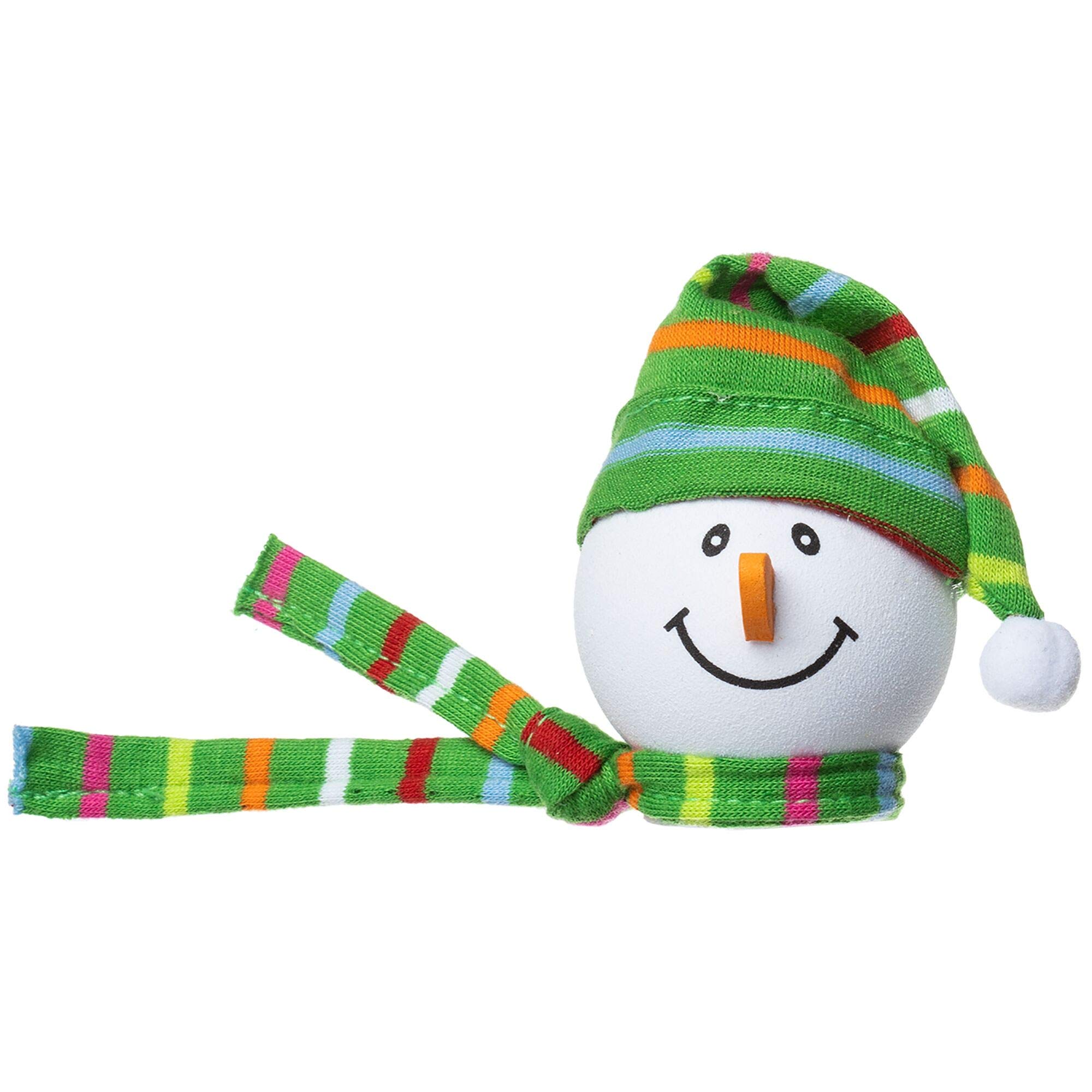 Tenna Tops Auto Antenna Topper/Mirror Dangler/Cute Dashboard Buddy (Car Accessory) (Snowman Green Winter Hat)