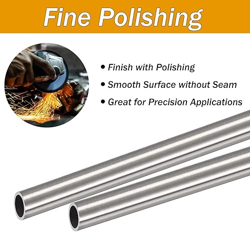 Miniatura 3 de 4 tubos de acero inoxidable 304 de 0.197 in de diámetro exterior de 0.016 in de grosor de pared de 9.843 in de longitud, 0.2 pulgadas de diámetro