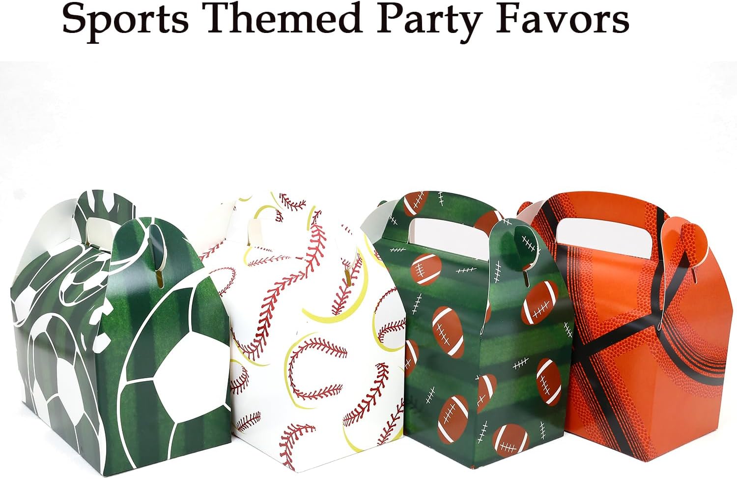 Oletx 24-Pack Basketball Party Favor Treat Boxes Pack, Goodie Boxes, Cardboard Gable Gift Boxes with Handles. Perfect for Basketball Sports Themed Party Decoration Supplies - Image 7