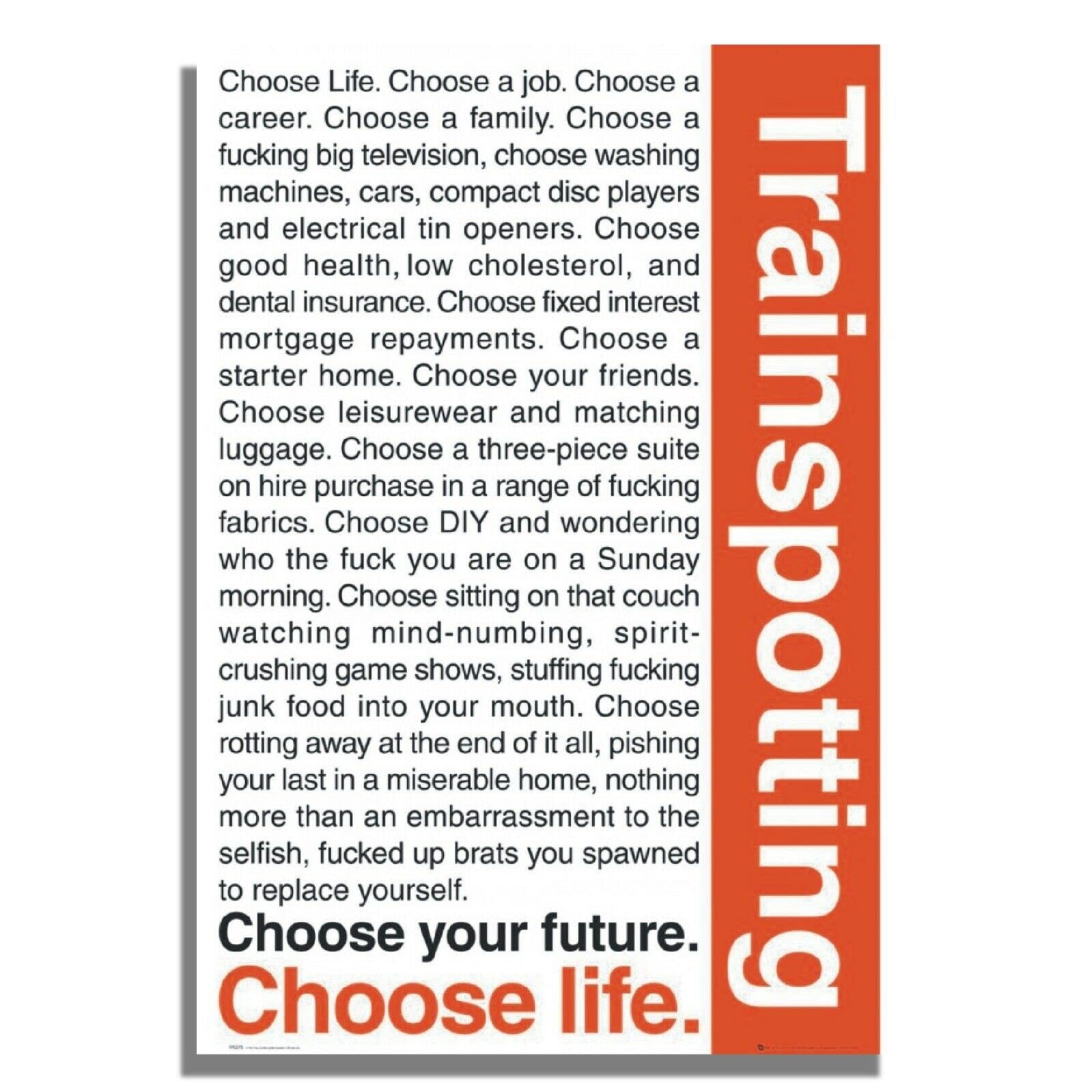 Trainspotting Funny Vintage Metal Sign Poster 8X12 Inches