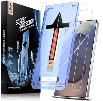 MAGIC JOHN 2 Pack for Samsung Galaxy S25 Ultra Tempered Glass Screen Protector, Bubble Free, Easy Installation, Auto Dust-Elimination
