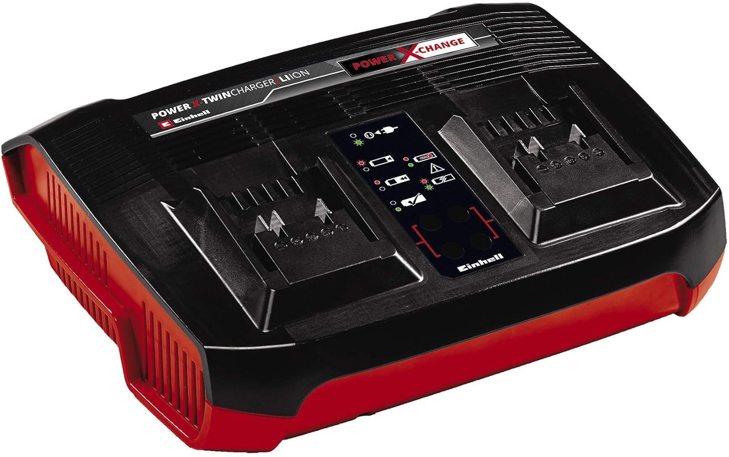 Einhell Power X-Change Twin Charger 3A - 18V Li-Ion - Charges 2 Batteries Simultaneously