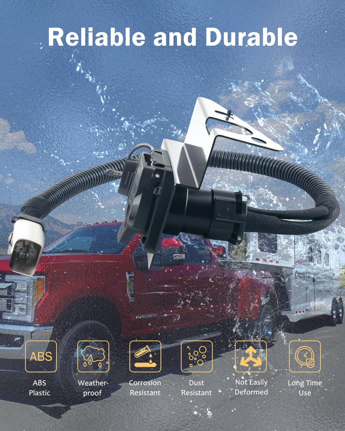 7-Way Trailer Tow Hitch Connector Wiring Harness Installation Kit - USCAR