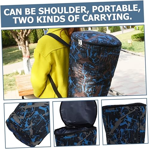 Miniatura 7 de Vaguelly Mochila de 2 uds. Kit de batería africana, bolsa de almacenamiento de tambor africano, estuche de transporte de tambor africano con correas