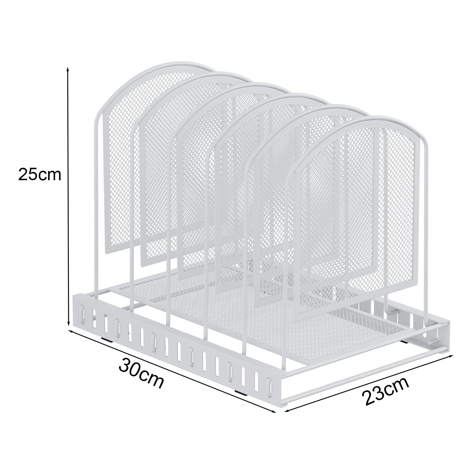 EasyPAG 5 Compartiments Métal A4 Vertical Porte-Revues,Banette de Rangement Bureau,Organisateur de Magazine,Corbeille à Courrier,Bannette Papier,Range Document pour Bureau & Maison,Blanc