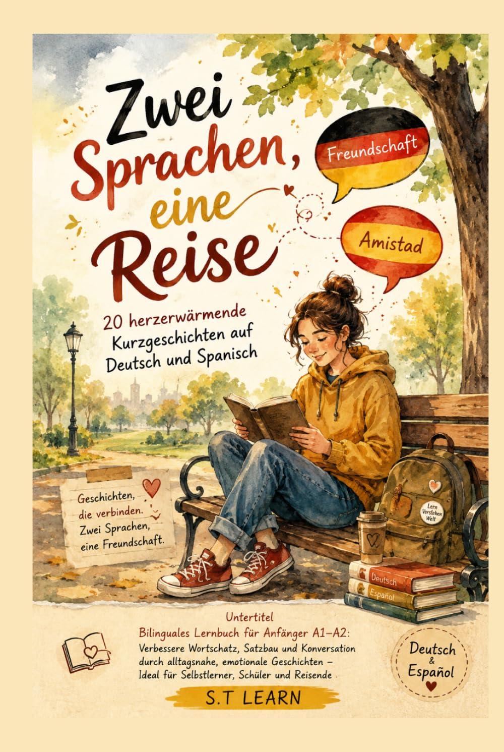 Zwei Sprachen, eine Reise – 20 herzerwärmende Kurzgeschichten auf Deutsch und Spanisch: Bilinguales Lernbuch für Anfänger A1–A2: Verbessere Wortschatz, Satzbau und Konversation durch alltagsnahe