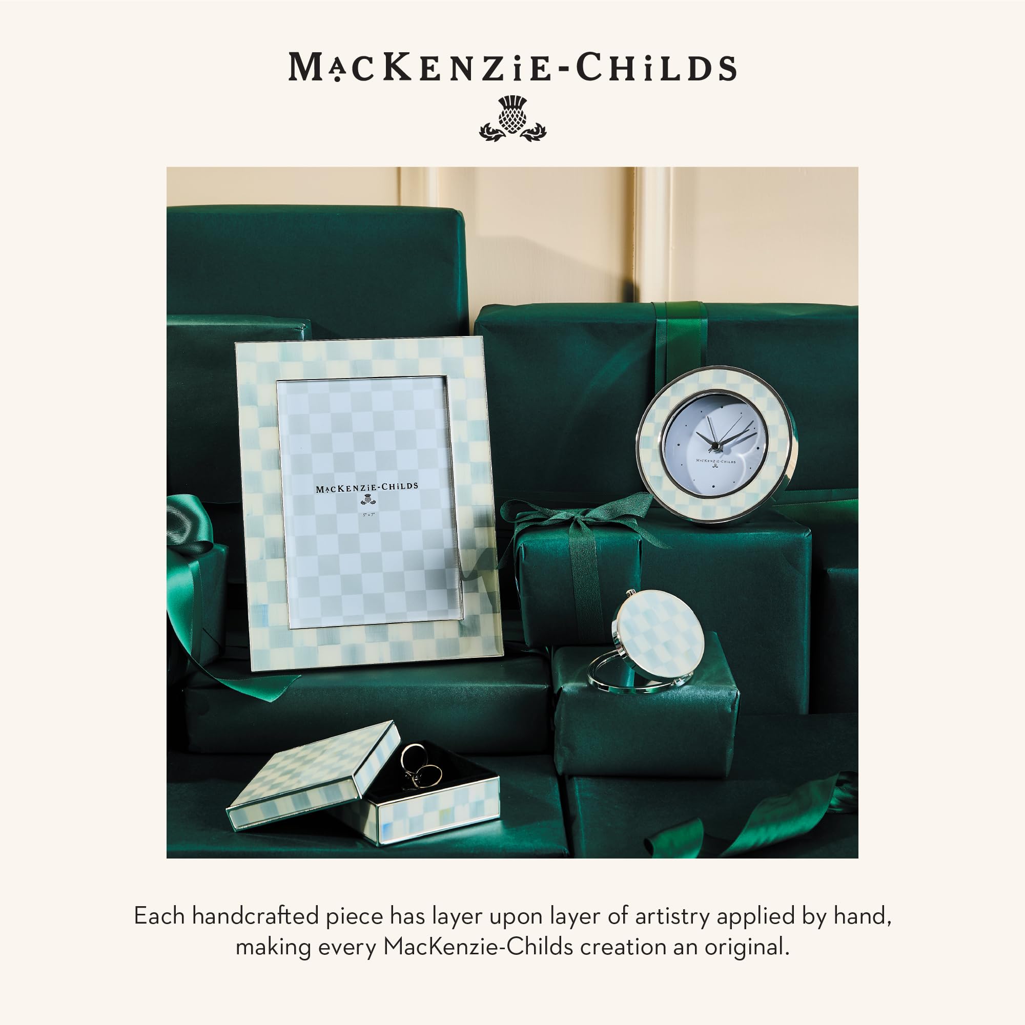 【美品】MACKENZiE-CHiLDS ジュエリーBOX Amazon.com: MACKENZIE-CHILDS Black Faux-Leather Box, Jewelry