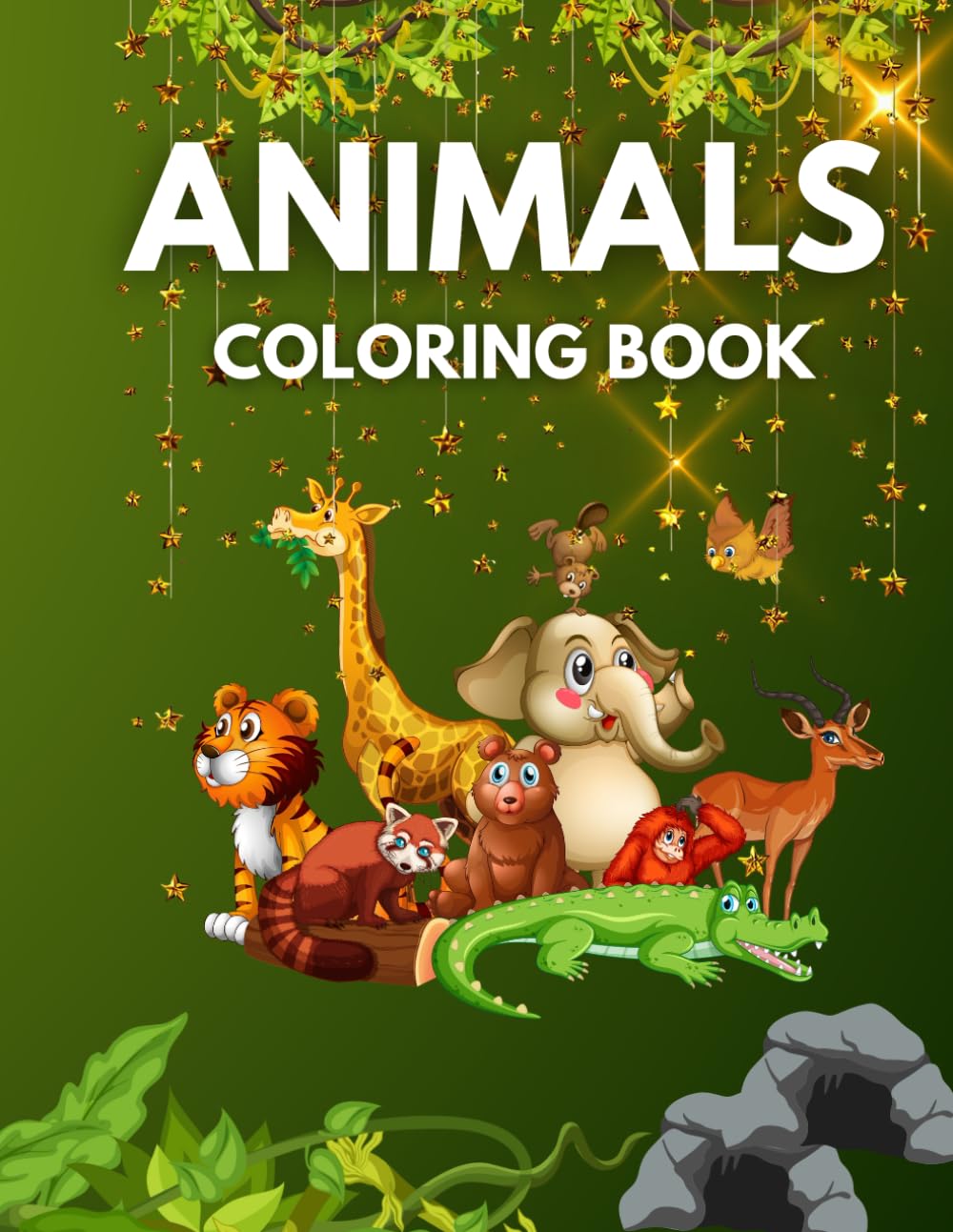 “Animal Coloring Book for Kids, Fun, Creative & Easy Animal Designs for Relaxing Coloring — Jungle, Farm & Wild Animals (50+ Unique Pages)”: “A Big ... Creativity Boost & Hours of Fun”