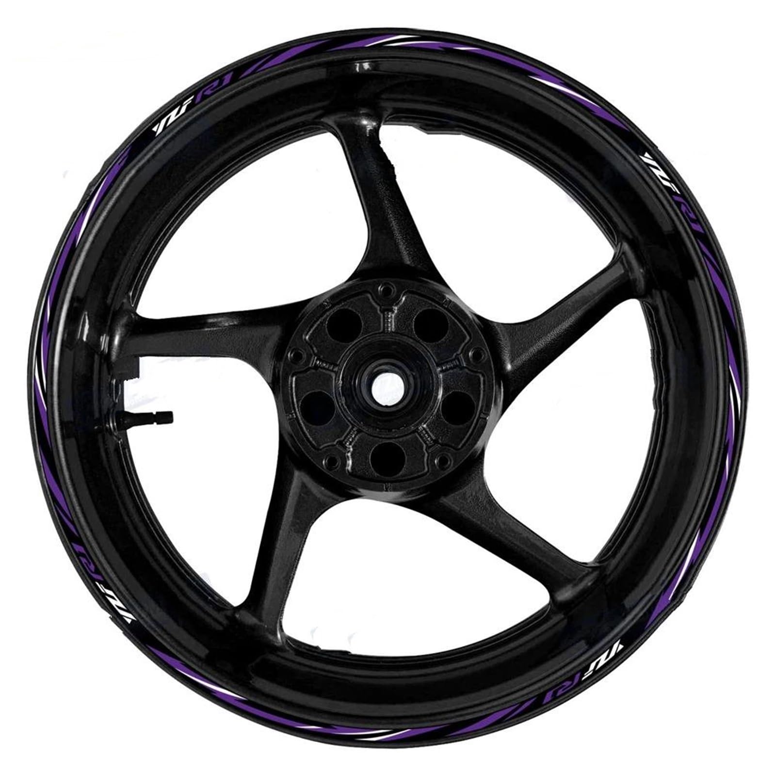 Motorcycle Front Rear Wheel Stickers for Yamaha YZF R1 Decorate Rim Motorbike Hub Tape Decal(Color8)