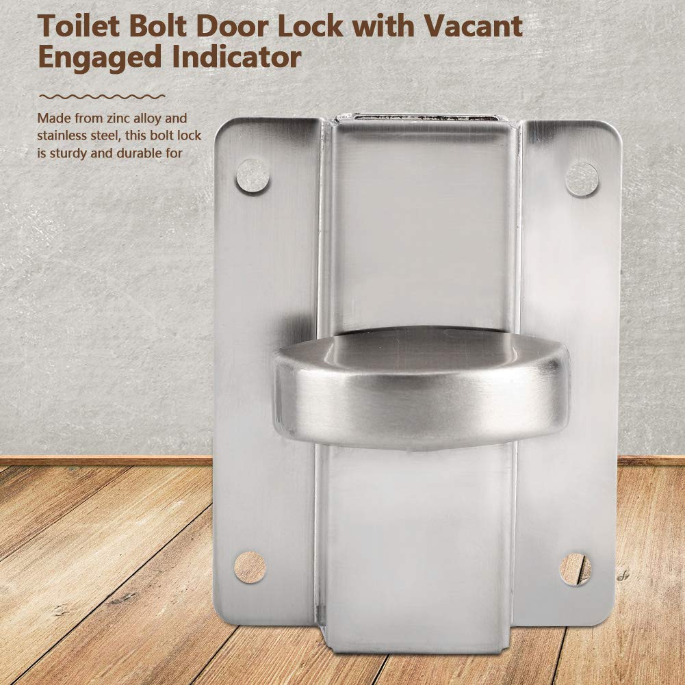 WC Türschloss Mit Anzeige - Badezimmer Indikatorriegel, Satiniertes Messing, LED Belegtanzeige