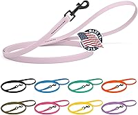 Vista 104 de Dogline Biothane - Correa impermeable para perro de nailon tejido con revestimiento resistente con herrajes negros, resistente a olores, fácil