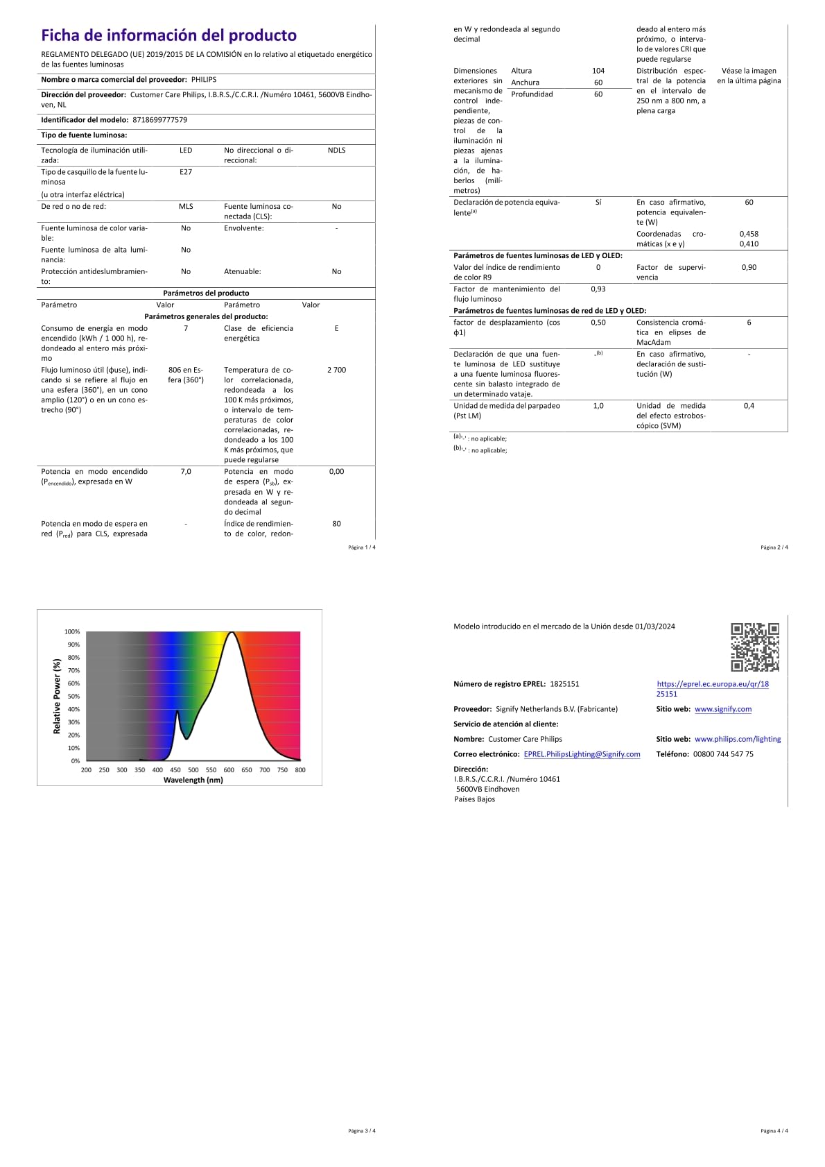 Philips Ulio Aplique de Pared Exterior + Bombilla LED E27, Luz Blanca Cálida, IP44 Resistente a la Intemperie, Duradera, Aluminio y Cristal, Diseño Moderno, Color Negro