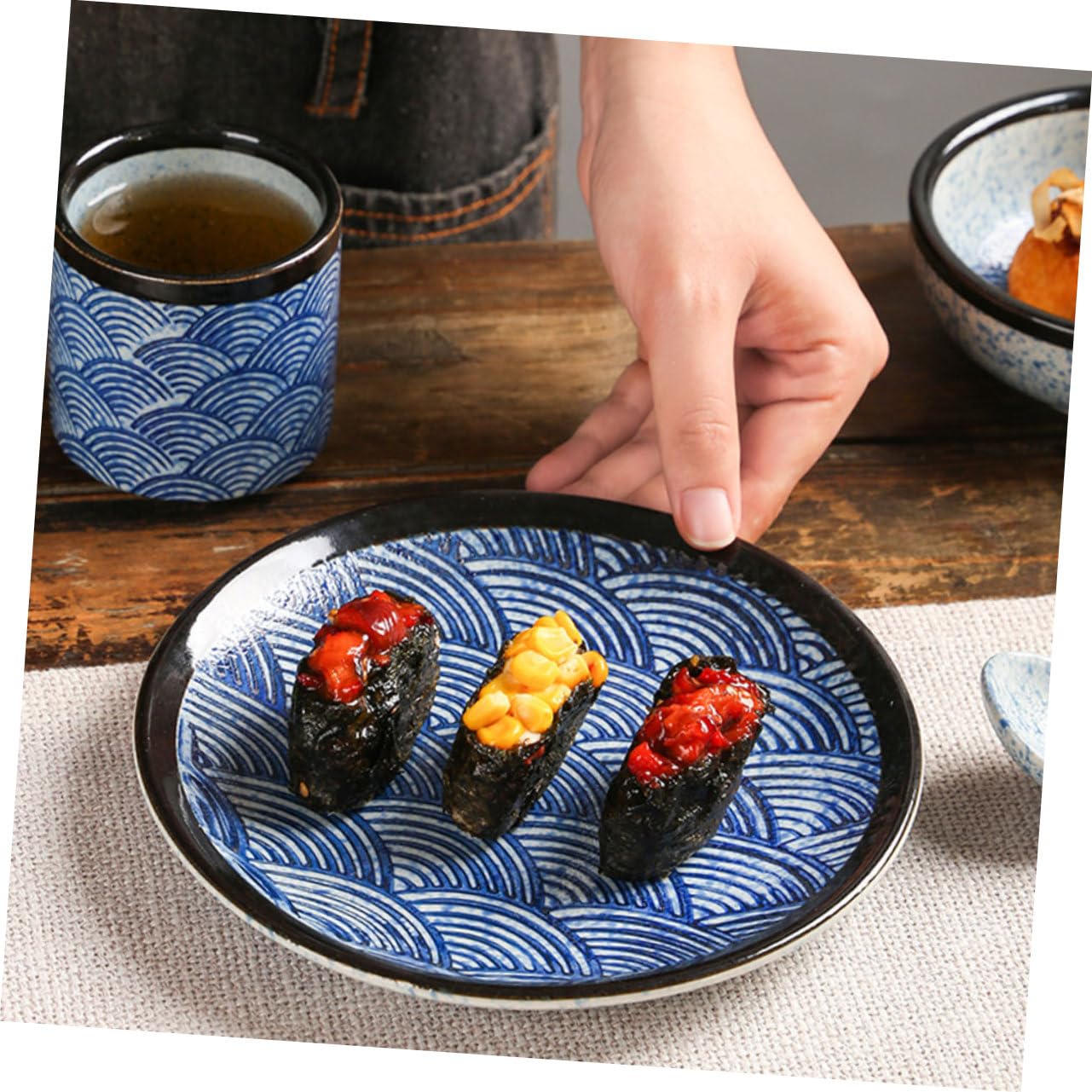 Service de Vaisselle en Céramique Japonaise 1 Lot 4 Pièces